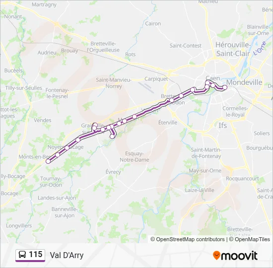 115 Bus Line Map