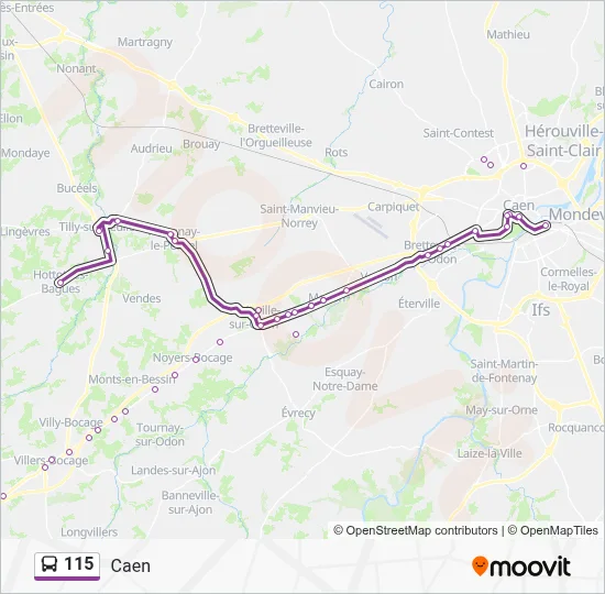 115 Bus Line Map