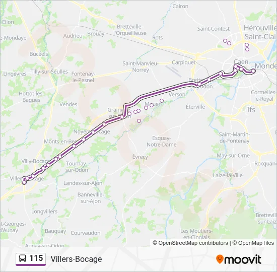 115 Bus Line Map