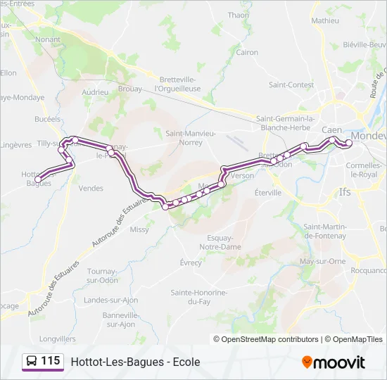 115 Bus Line Map