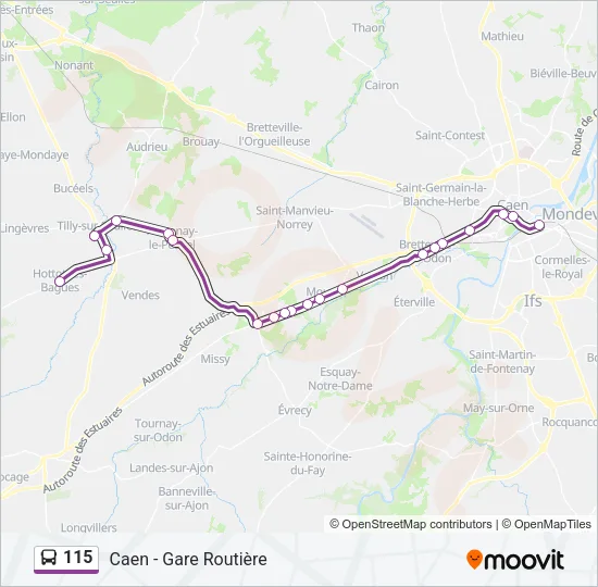 115 Bus Line Map
