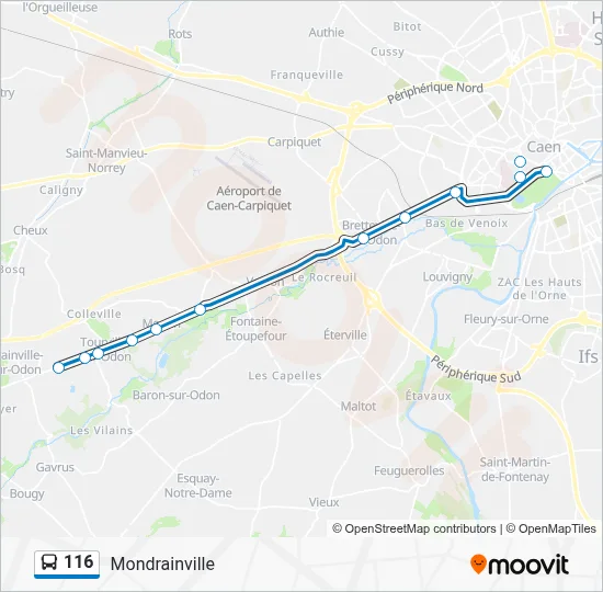 116 Bus Line Map