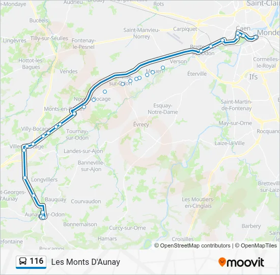 116 Bus Line Map