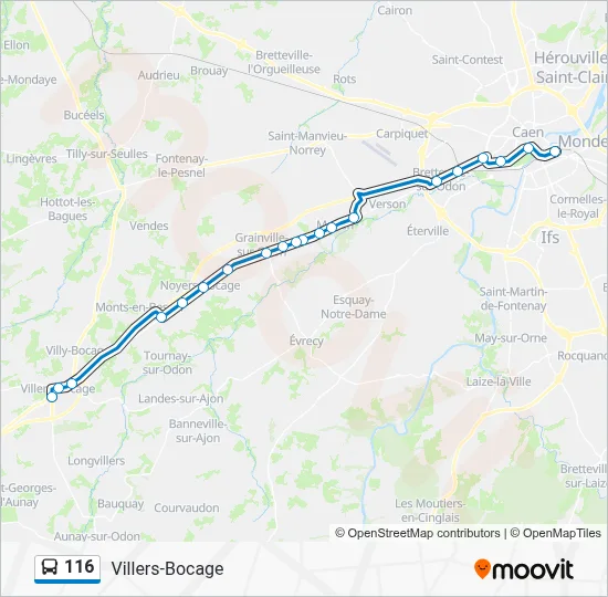 116 Bus Line Map