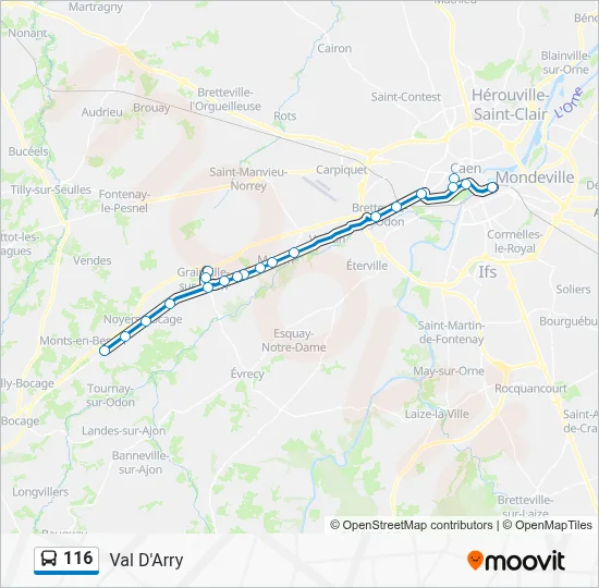 116 Bus Line Map