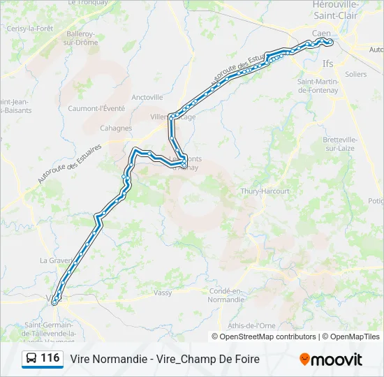 116 Bus Line Map