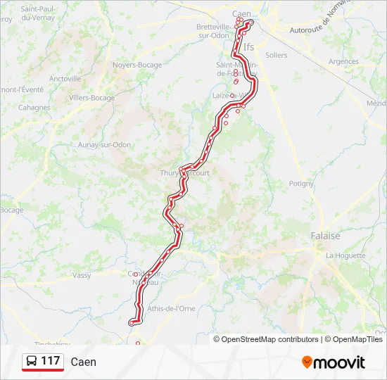 117 Bus Line Map