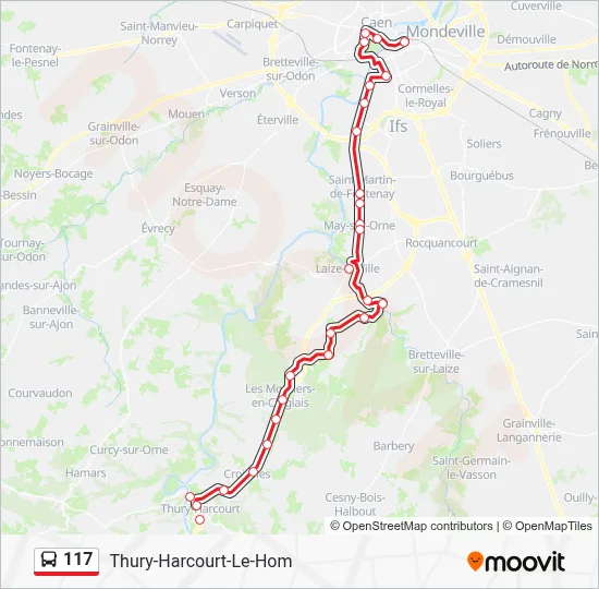117 Bus Line Map