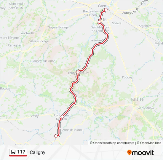 117 Bus Line Map