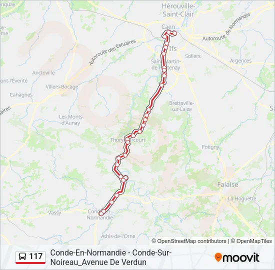 117 Bus Line Map