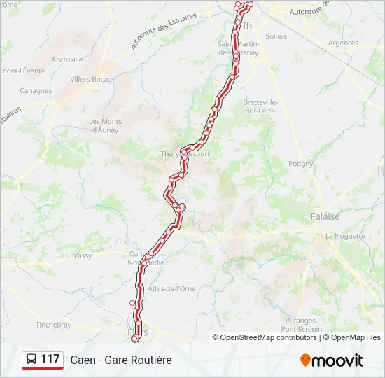 117 Bus Line Map
