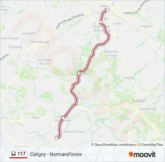 117 Bus Line Map