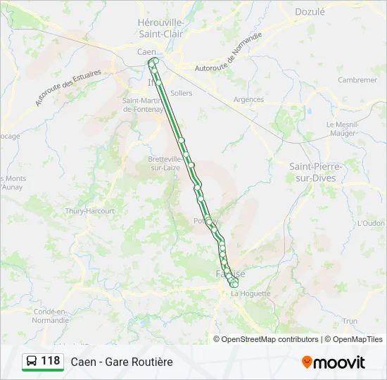 118 Bus Line Map
