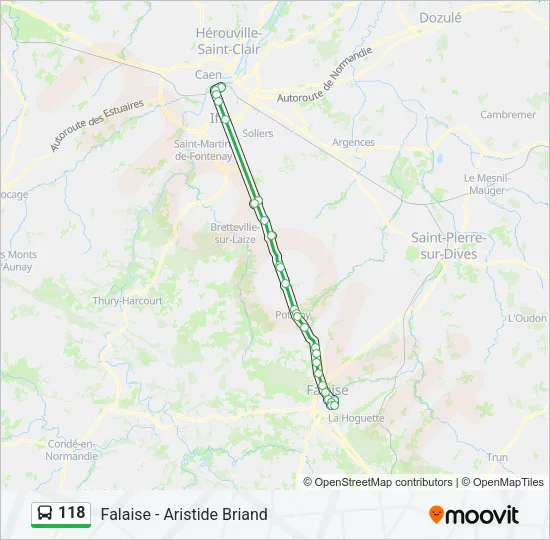 118 Bus Line Map