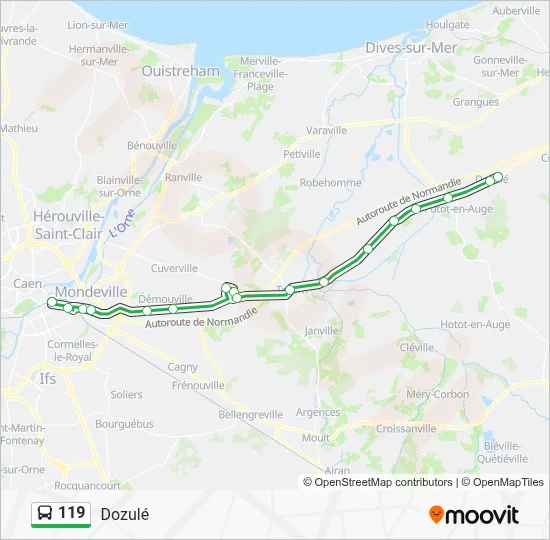 119 Bus Line Map