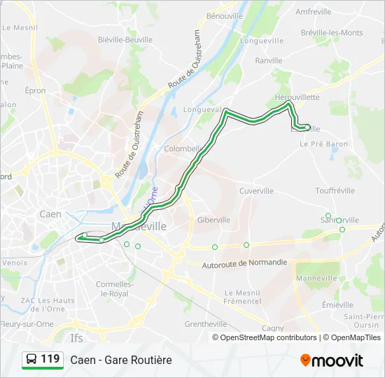 119 Bus Line Map