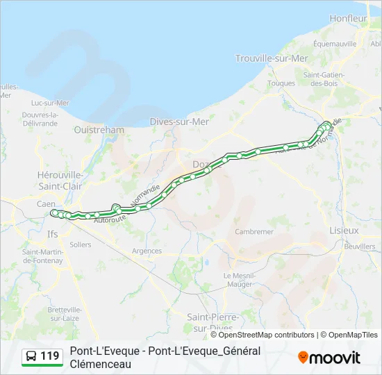 119 Bus Line Map