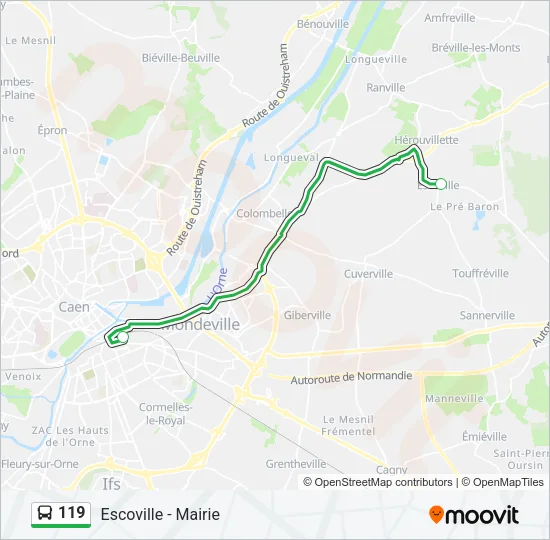 119 Bus Line Map