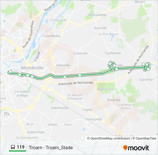 119 Bus Line Map