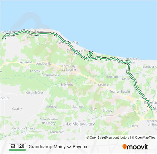 Mapa de 120 de autobús