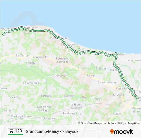 120 Bus Line Map