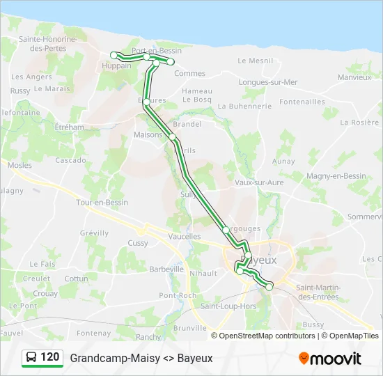 120 Bus Line Map