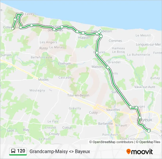 120 Bus Line Map