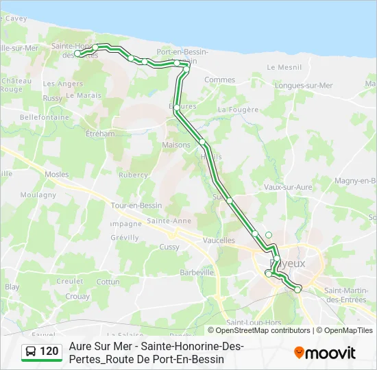 120 Bus Line Map