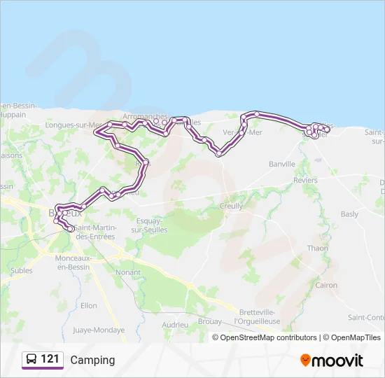 Mapa de 121 de autobús