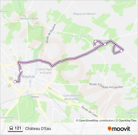 Mapa de 121 de autobús