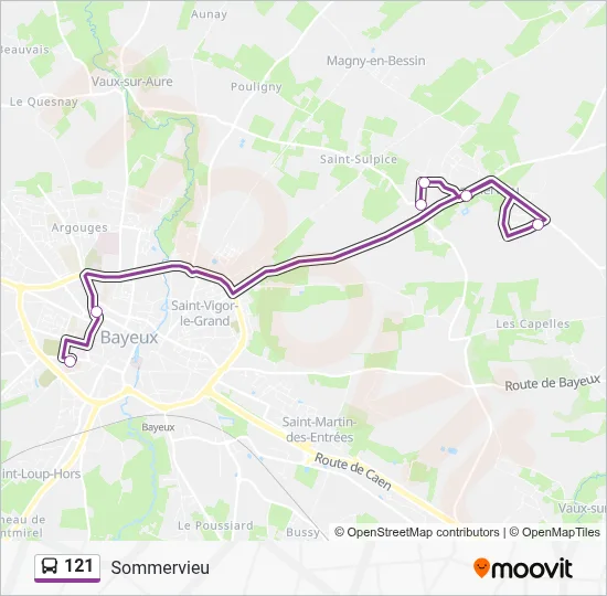 121 Bus Line Map