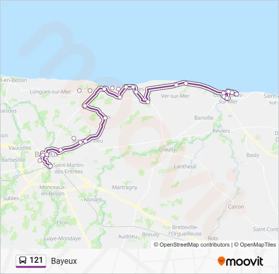 121 Bus Line Map
