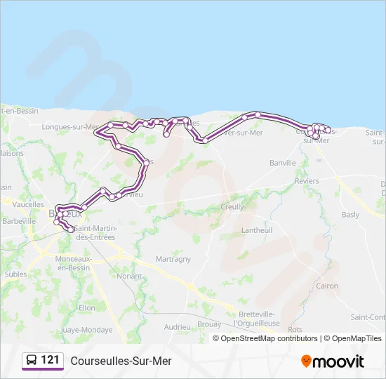 121 Bus Line Map