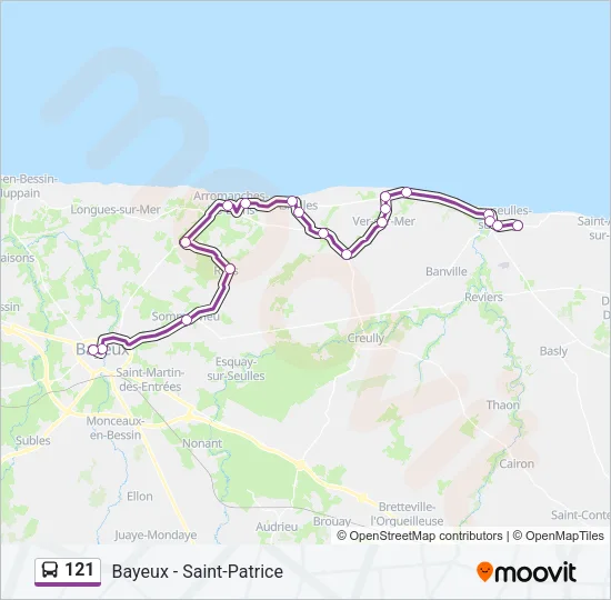 121 Bus Line Map