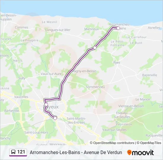 121 Bus Line Map