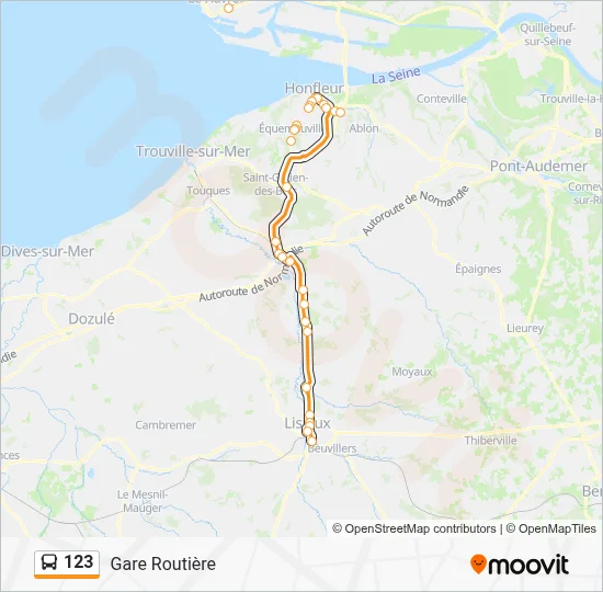 Mapa de 123 de autobús