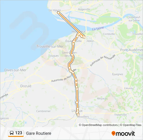 Mapa de 123 de autobús