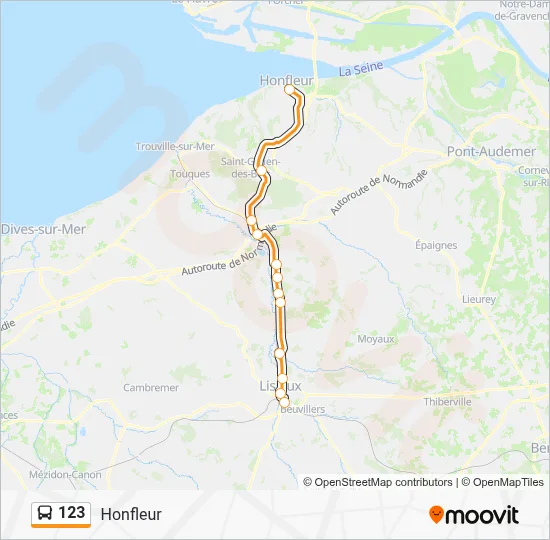 123 Bus Line Map