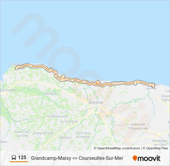125 Bus Line Map