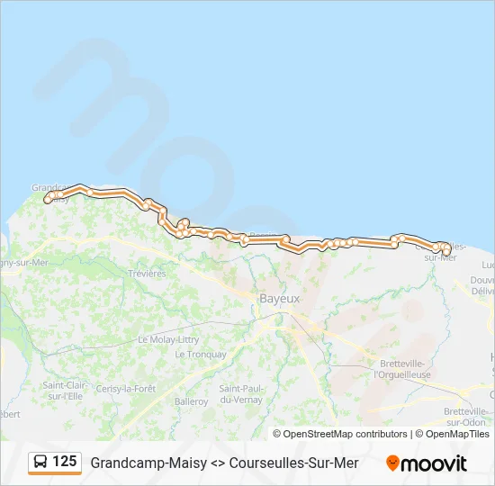 125 Bus Line Map