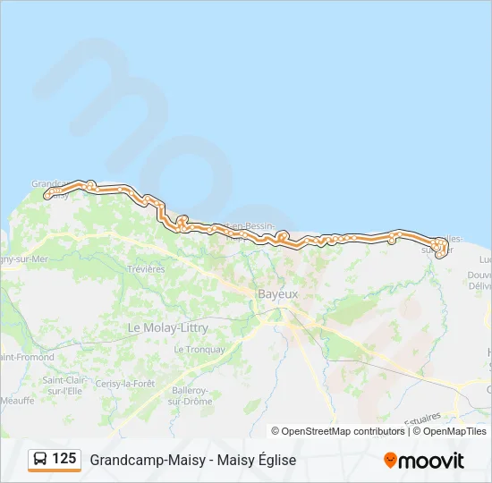 125 Bus Line Map