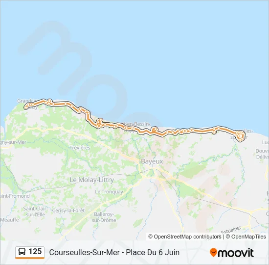 125 Bus Line Map