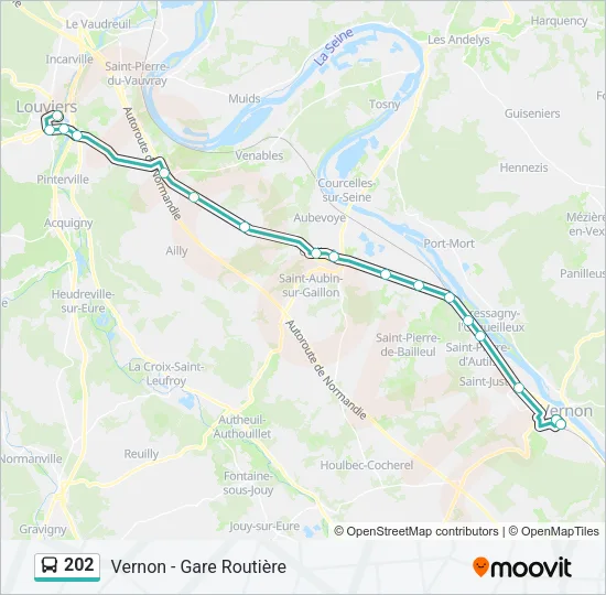 202 Bus Line Map