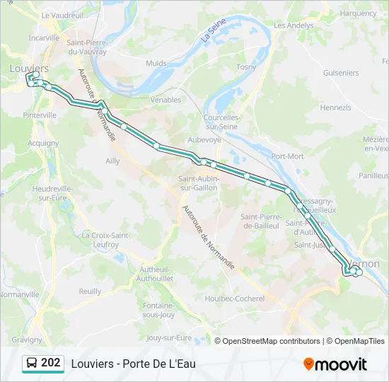 202 Bus Line Map