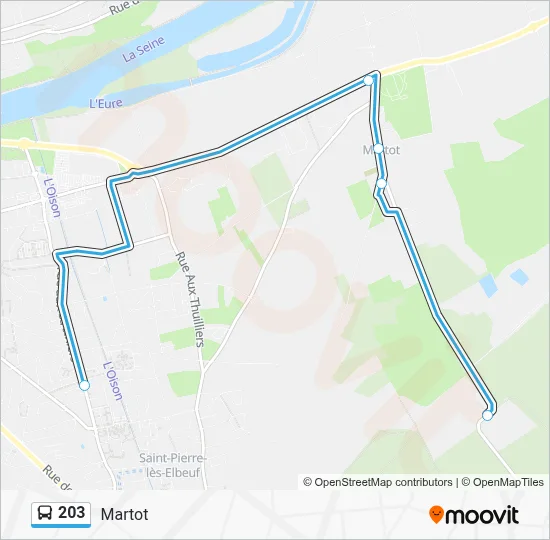 203 Bus Line Map