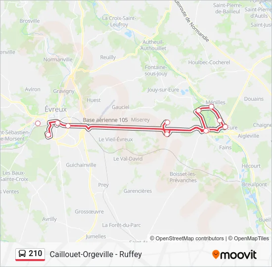 210 Bus Line Map