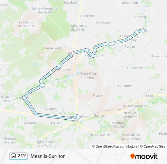 212 Bus Line Map