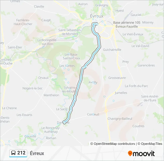 212 Bus Line Map