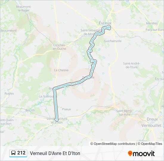 212 Bus Line Map