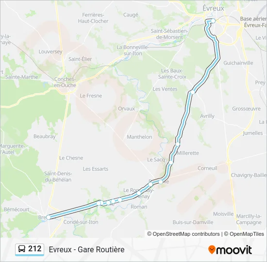 212 Bus Line Map